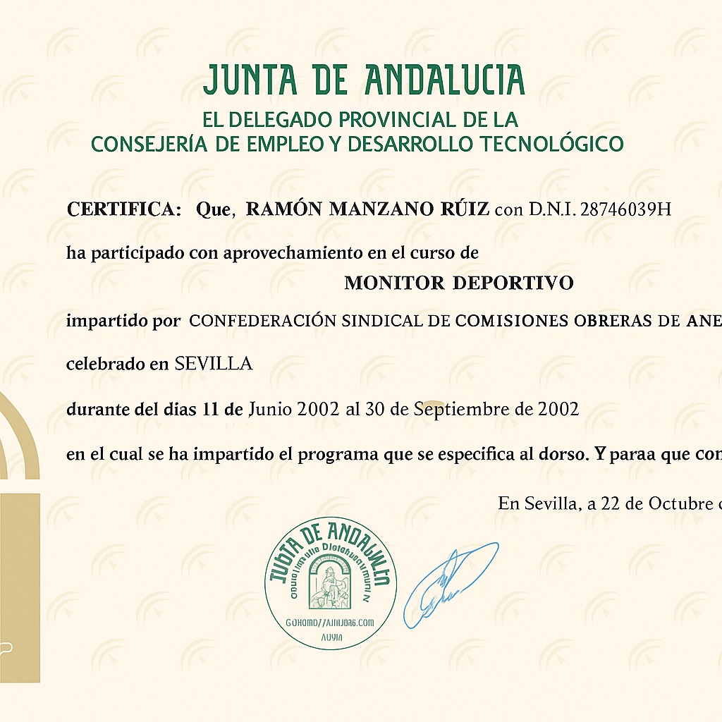 Certificación Monitor Deportivo