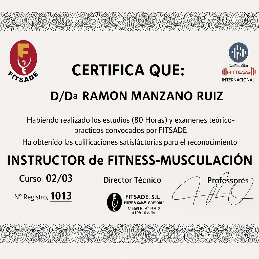 Certificación Fitness Musculación